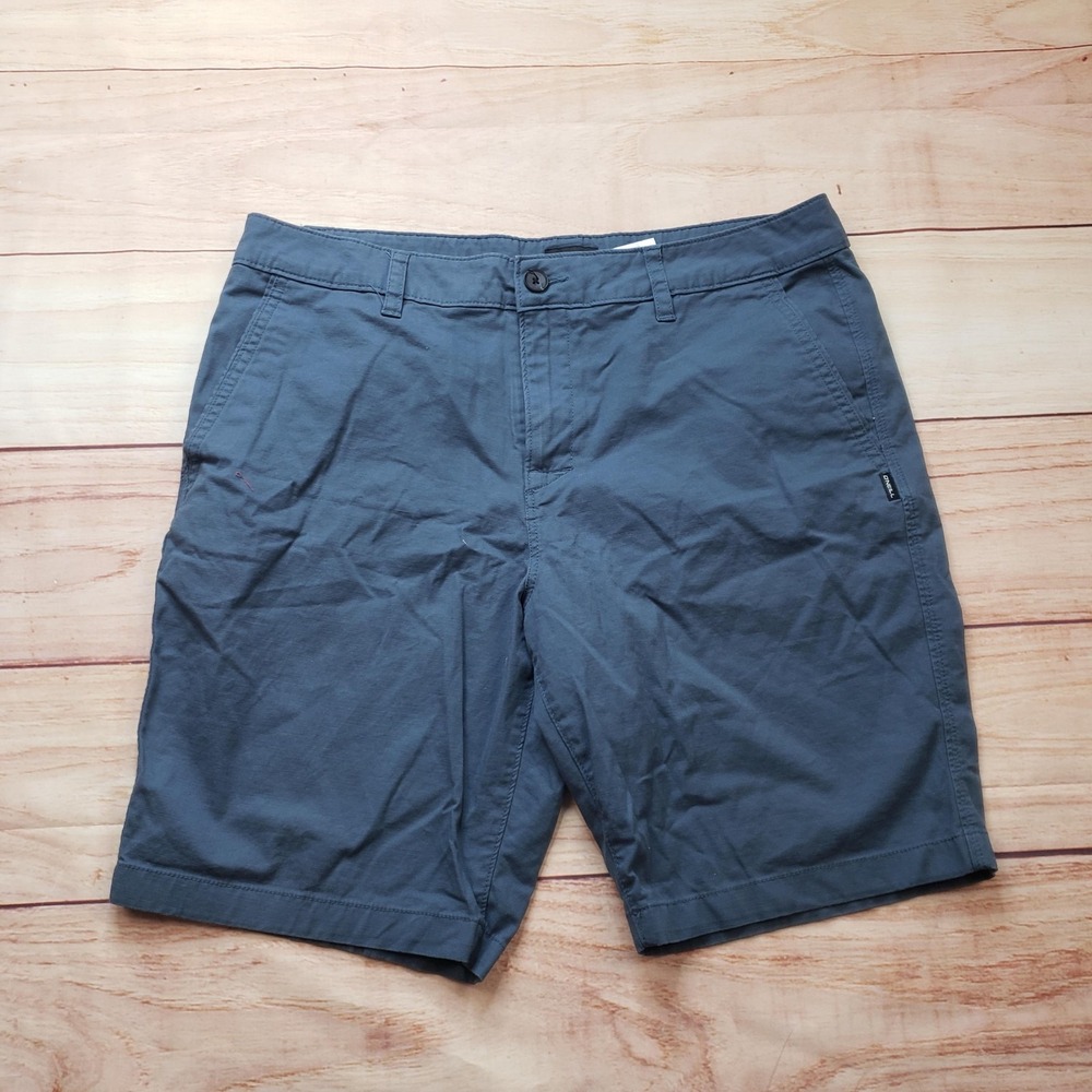 O'Neill Shorts Mens 36 Blue Chino Flat Front Stretch Pockets 10 Inseam Surfing